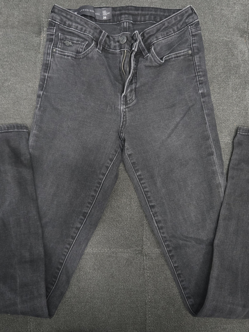 Armani Exchange Women's Charcoal Grey Skinny Jeans